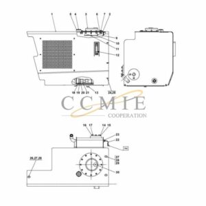 Kalmar A46163.0400 hydraulic tank and filter spare parts