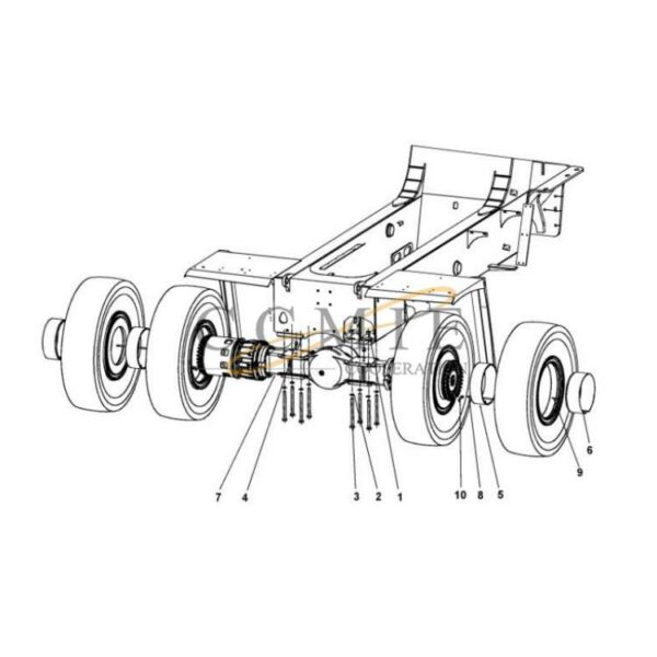 Kalmar A44817.0100 drive axle 400-450 spare parts
