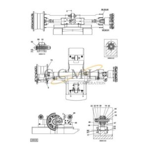 A52813.0100 Kalmar steering axle 18.00x25 spare parts