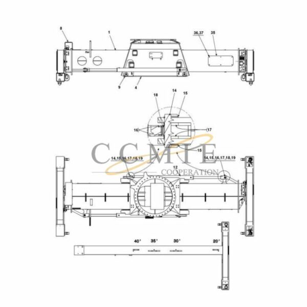 923976.2401 Kalmar reach stacker top lift spare parts
