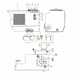 Kalmar A48174.0200 hydraulic tank and filter spare parts