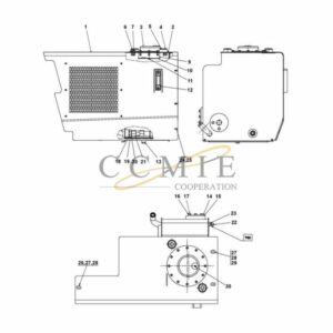 Kalmar A51283.0100 hydraulic tank and filter spare parts