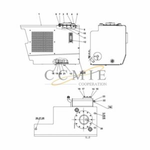 Kalmar A51283.0200 hydraulic tank and filter spare parts
