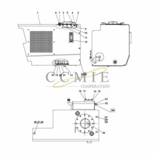 Kalmar A51283.0300 hydraulic tank and filter spare parts