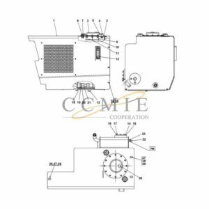 Kalmar A51283.0500 hydraulic tank and filter spare parts
