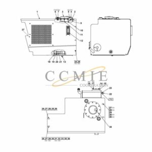 Kalmar A51283.0600 hydraulic tank and filter spare parts