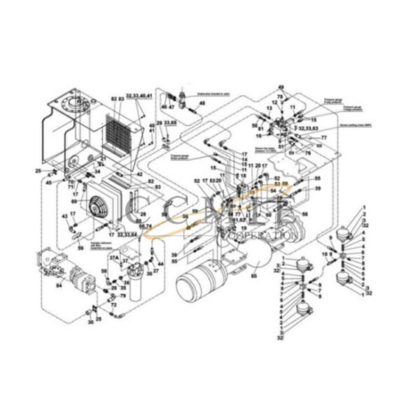Kalmar A51768.0300 hydraulic brake system spare parts