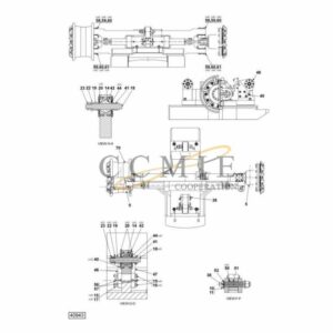 A54741.0100 Kalmar steering axle 18.00x25 spare parts