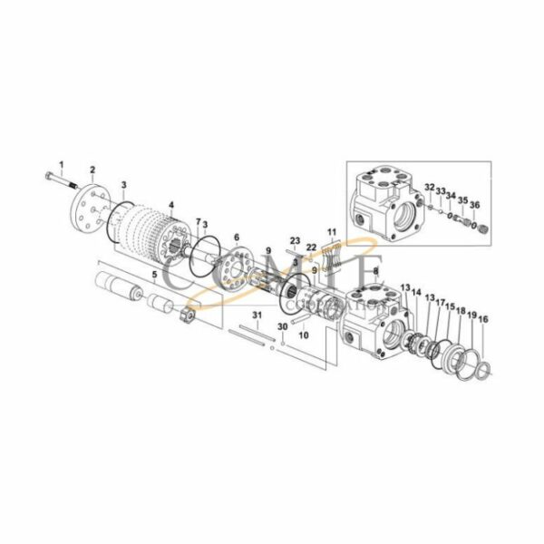 920207.050 Kalmar reach stacker steering valve spare parts