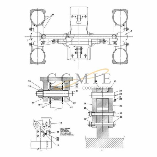 A39630.0200 Kalmar steering axle 18.00x33 spare parts