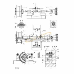 A46518.0100 Kalmar steering axle 18.00x33 spare parts
