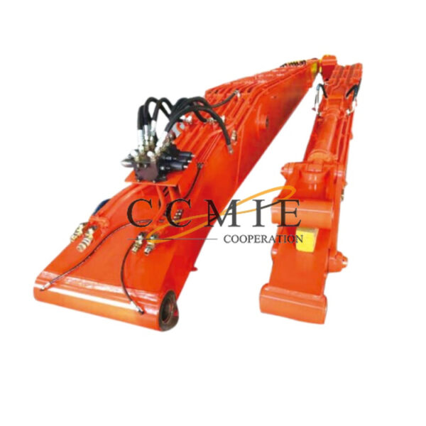 Three-section extended arm excavator modification
