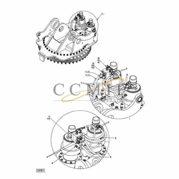 923853.0094 923853.0095 hydraulic revolving yoke parts