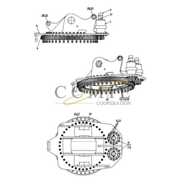 923853.0120 923853.0129 Kalmar turning yoke spare parts