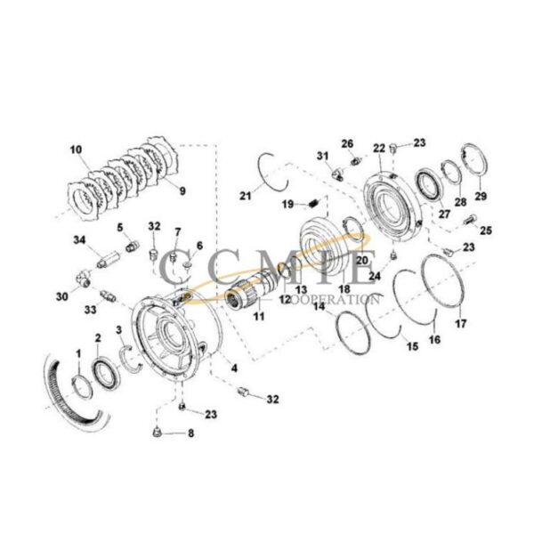 923853.0074/75/76/77 Kalmar reach stacker brake parts