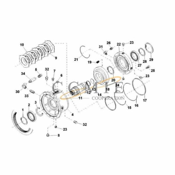 923853.0103 923853.0106 Kalmar reach stacker brake parts