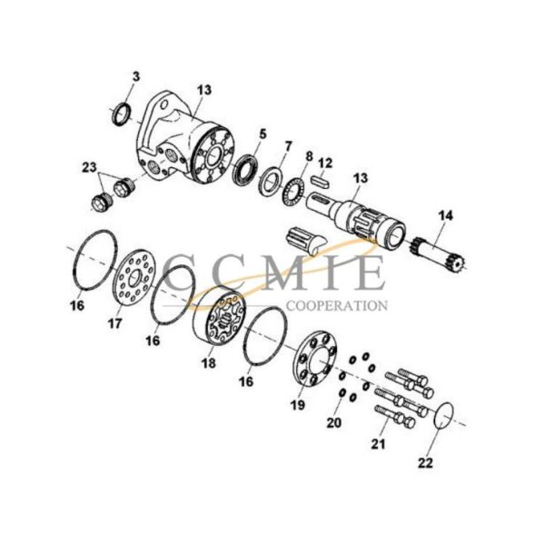 923853.0049 923853.0052 Kalmar hydraulic motor parts