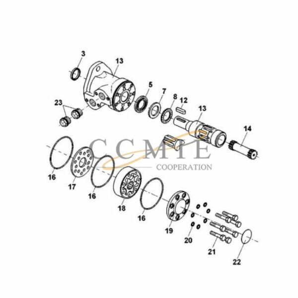 923853.0108 923853.0111 Kalmar hydraulic motor parts