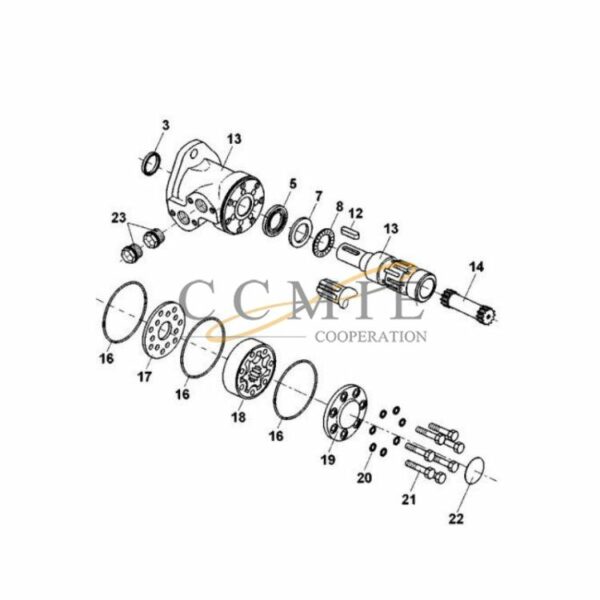 923853.0129 Kalmar hydraulic motor spare parts
