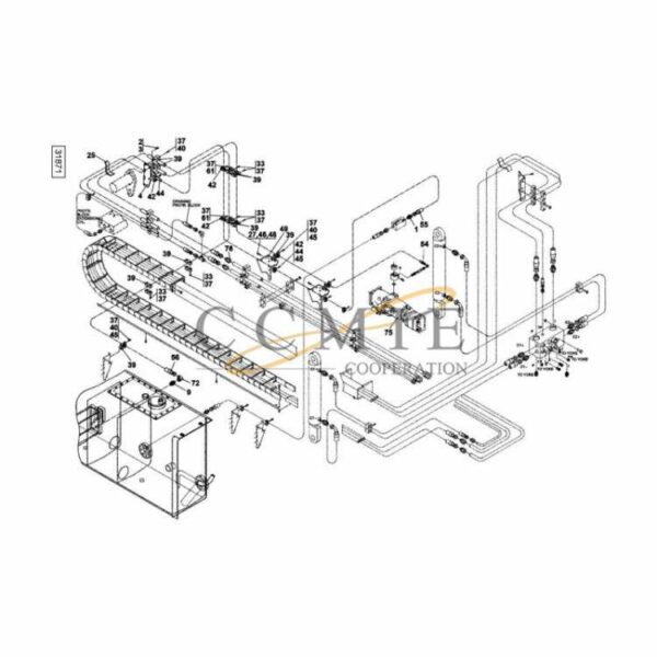 A46137.0100 Kalmar hydraulic frame top lift spare parts