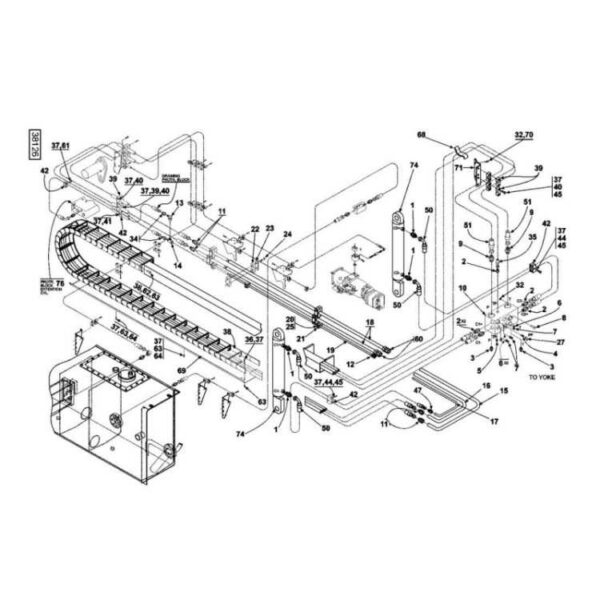 A51116.0300 Kalmar hydraulic boom top lift spare parts