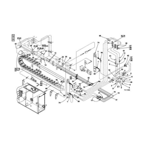 A43549.0500 Kalmar hydraulic boom top lift spare parts