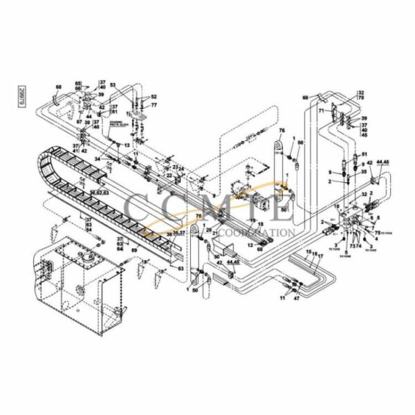 A43549.0900 Kalmar hydraulic boom top lift spare parts
