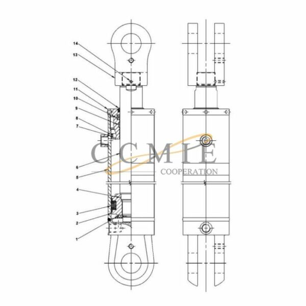 923971.0001 Kalmar shock absorbing cylinder spare parts