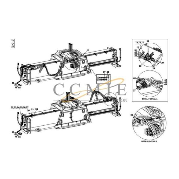 923853.0095 Kalmar hydraulic attachment OHC spare parts