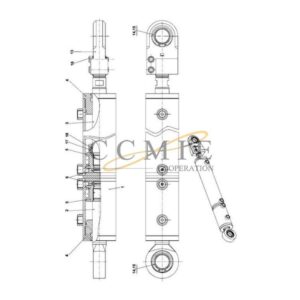923976.2423 Kalmar reach stacker cylinder spare parts