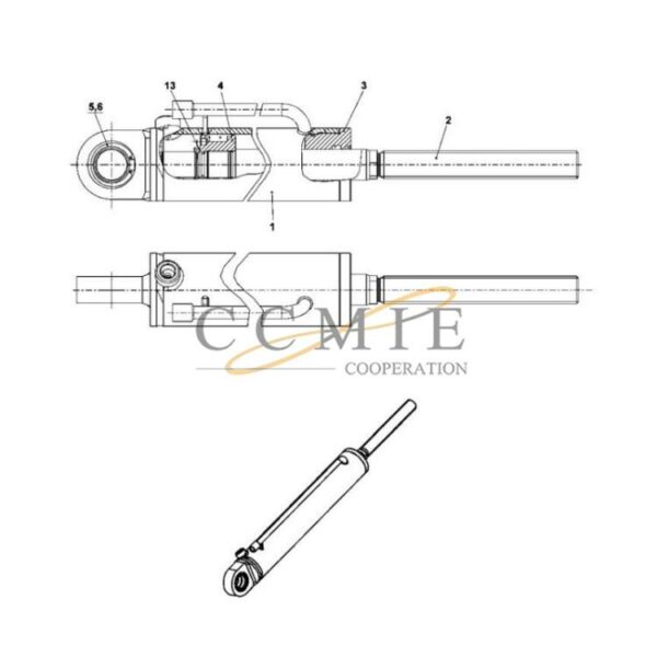 923976.2425 Kalmar reach stacker cylinder spare parts