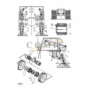 A44817.0700 Kalmar drive axle support leg spare parts