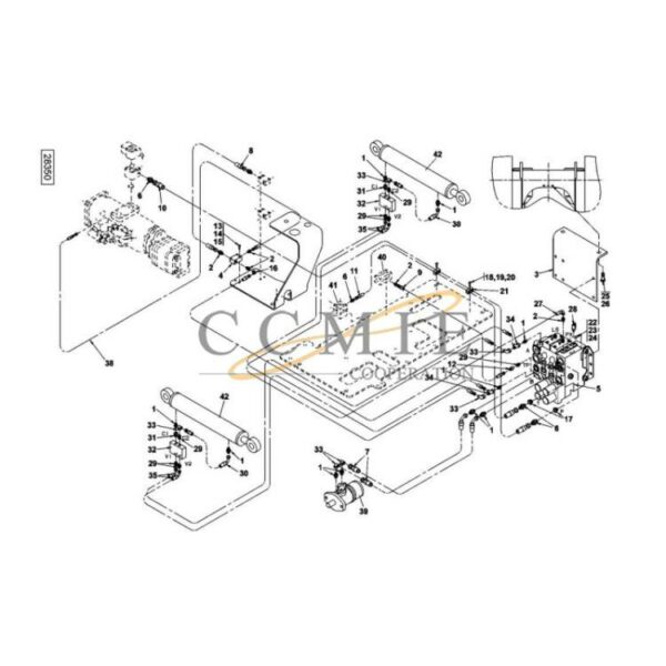 A40508.0100 Kalmar hydraulic cab sliding spare parts