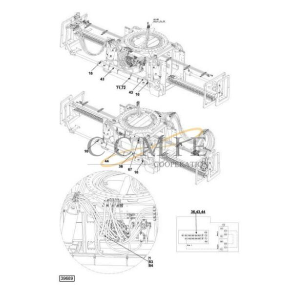 923853.0120 923853.0129 reach stacker hydraulic attachment
