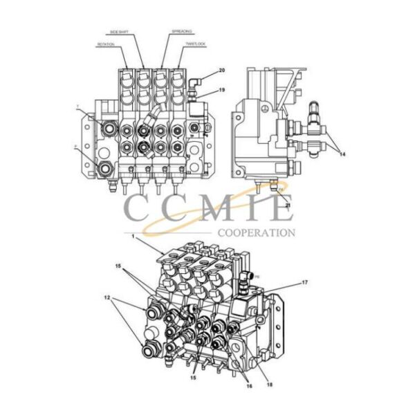 923853.0091 923853.0092 hydraulic valve assy parts