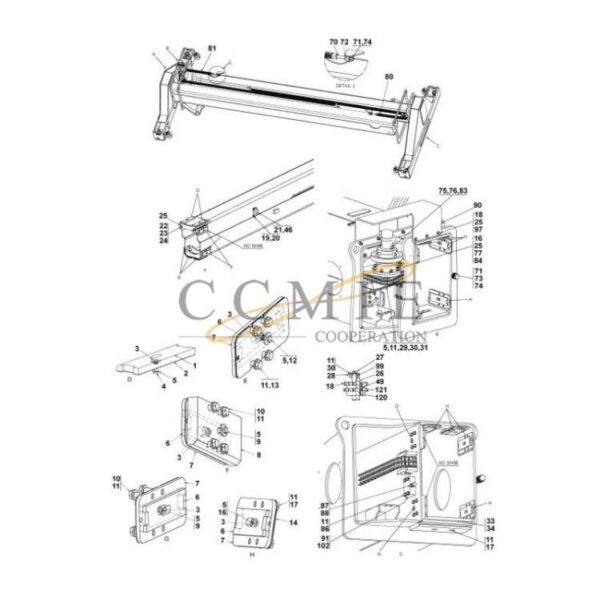 923853.0106 923853.0108 Kalmar reach stacker top lift