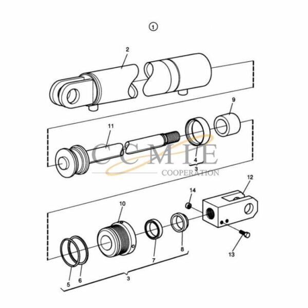 A24057.0100 A24057.0200 reach stacker side shifting cylinder