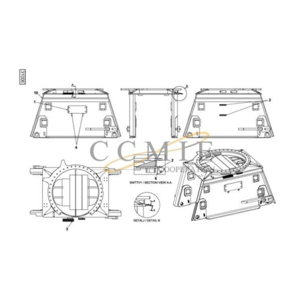 923853.0022 923853.0049 reach stacker side shifting carriage