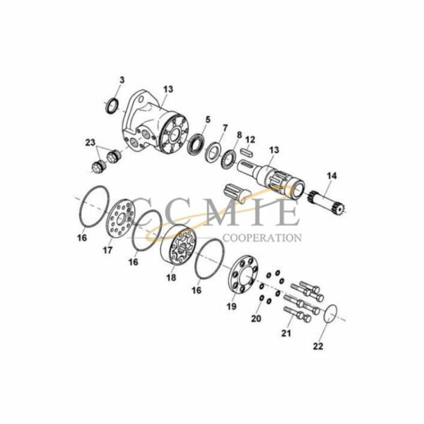 Kalmar 920216.033 923853.0022 hydraulic motor parts