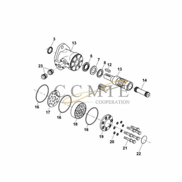 Kalmar 923853.0037 923853.0049 hydraulic motor parts