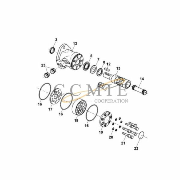Kalmar 923855.0086 923899.0566 hydraulic motor parts