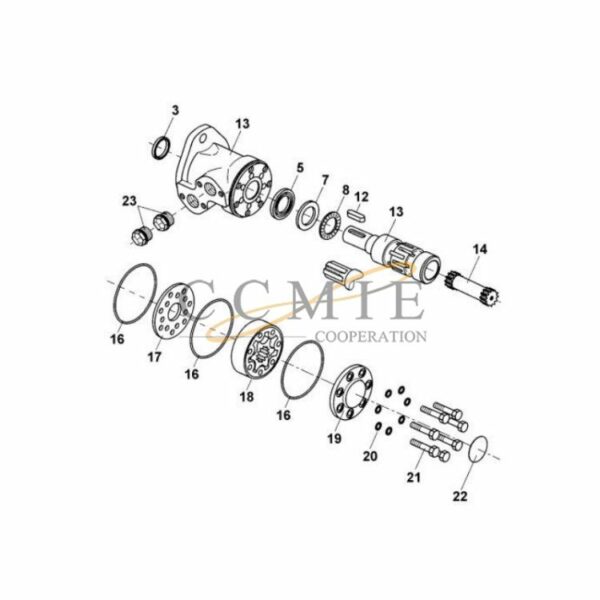 Kalmar 923727.0115 922924.0001 hydraulic motor parts