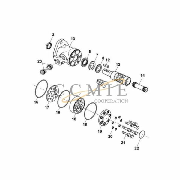 Kalmar 923705.0897 923349.0621 hydraulic motor parts