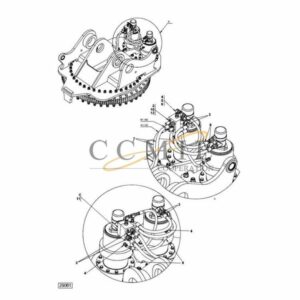 923941.0439 hydraulic hose hydraulic revolving yoke parts