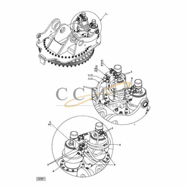 923941.0439 hydraulic hose hydraulic revolving yoke parts