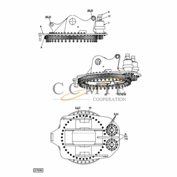 924015.0206 920216.033 reach stacker turning yoke parts