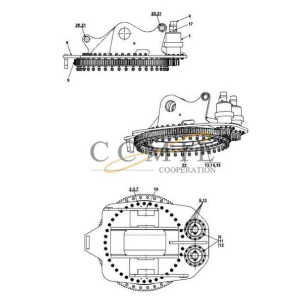 924015.0595 swivelling yoke 924015.0117 bearing Kalmar parts