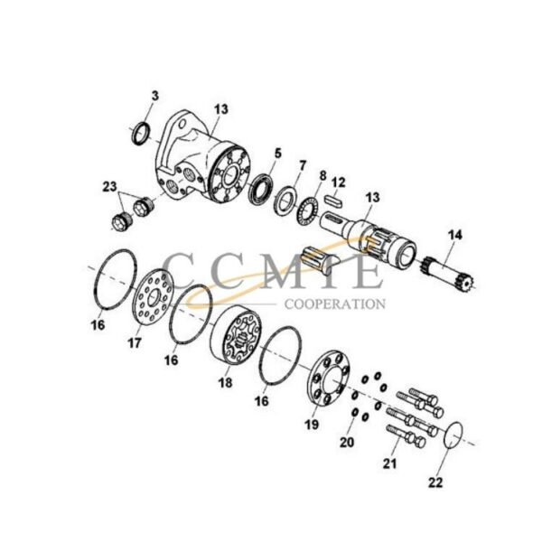 923899.0566 shaft 920798.0020 O-ring Kalmar parts