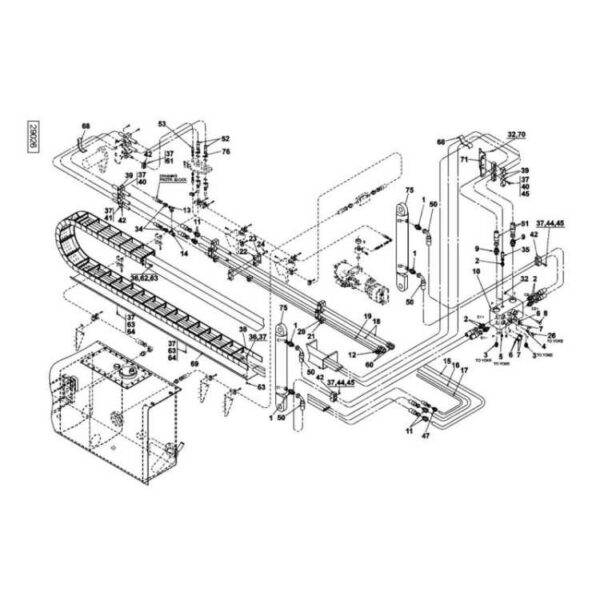 923881.0029 923881.0001 fitting reach stacker parts