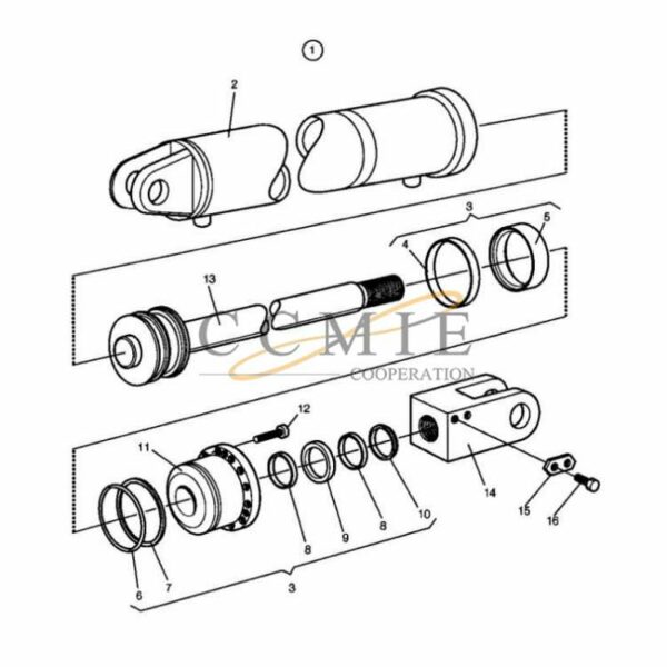 Kalmar A24058.0100 923976.2670 levelling cylinder parts